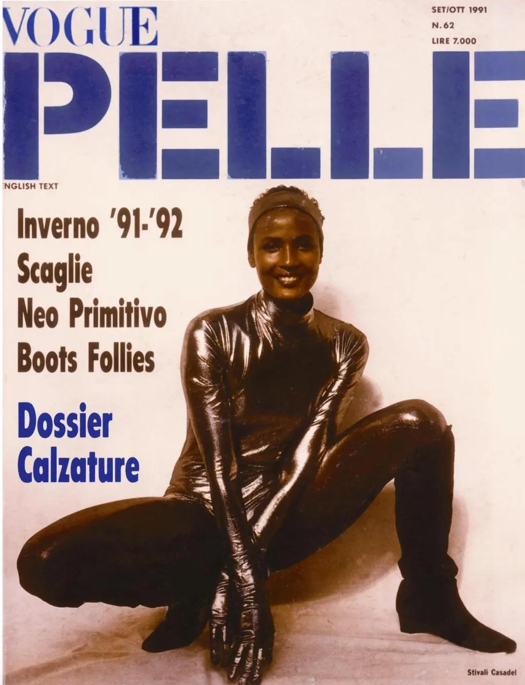 Waris Dirie na okładce "Vogue Pelle"