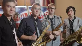 Wroclove Saxophone Quartet przed rozmową z redakcją mamtalent.tvn.pl