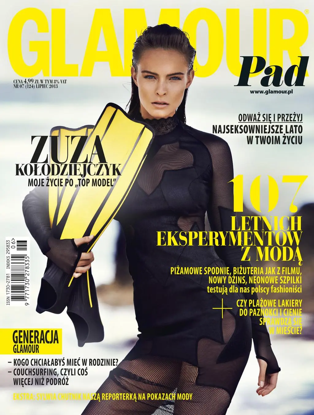 Zuza Kołodziejczyk na okładce "Glamour"