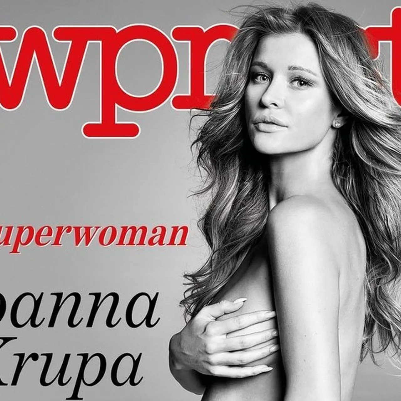 Naga Joanna Krupa w ciąży na okładce Wprost - TVN