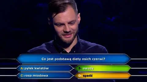 Milionerzy: Michał zaryzykował przy pytaniu za 250 tysięcy i