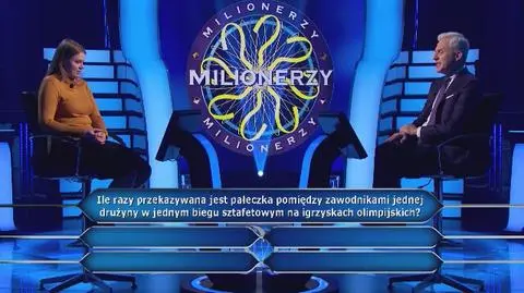 Milionerzy: Pytanie o sztafetę dało Sandrze 20 tysięcy złotych