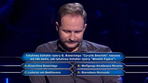 Milionerzy: Pytanie za 250 tysięcy złotych dotyczyło opery