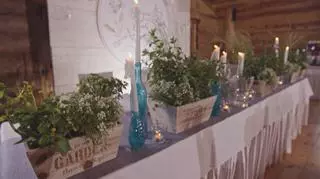 Ziołowe kompozycje na stoły weselne