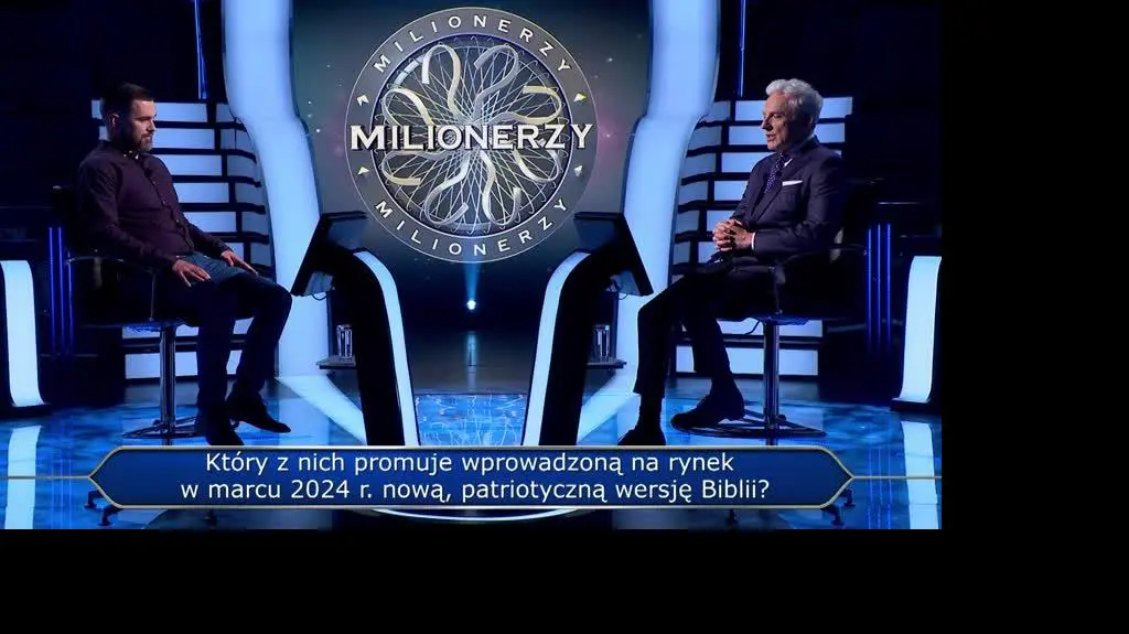 Milionerzy: nowa, patriotyczna wersja Biblii jako pytanie