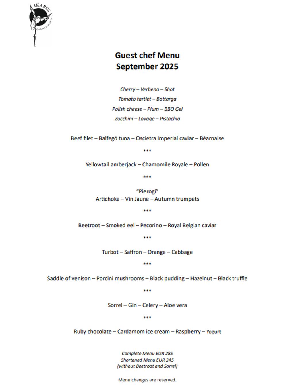 Menu Przemka Klimy