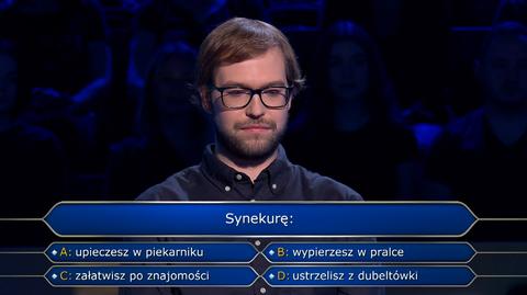 Milionerzy: Synekura? "Pierwszy raz w życiu widzę to słowo"