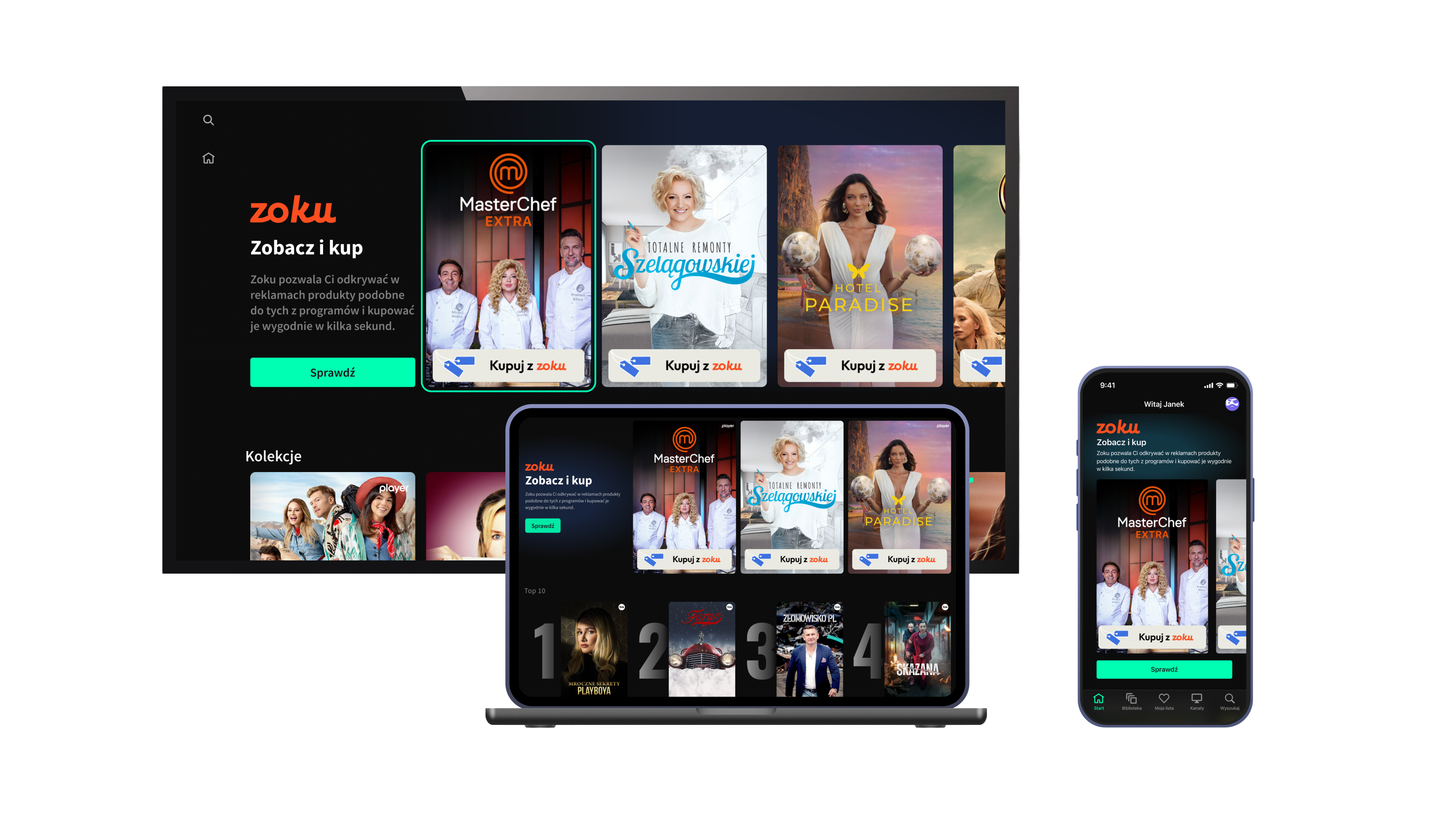 Programy z oznaczeniem Zoku na telewizorze, laptopie i telefonie