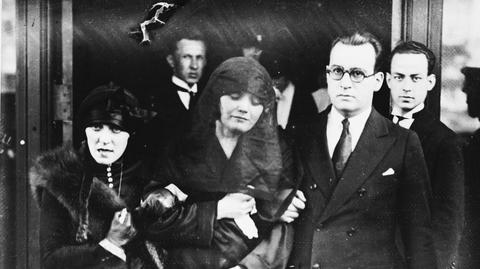 Pola Negri na pogrzebie Rudolpha Valentino