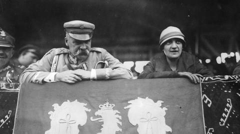 Józef Piłsudski z żoną Aleksandrą 