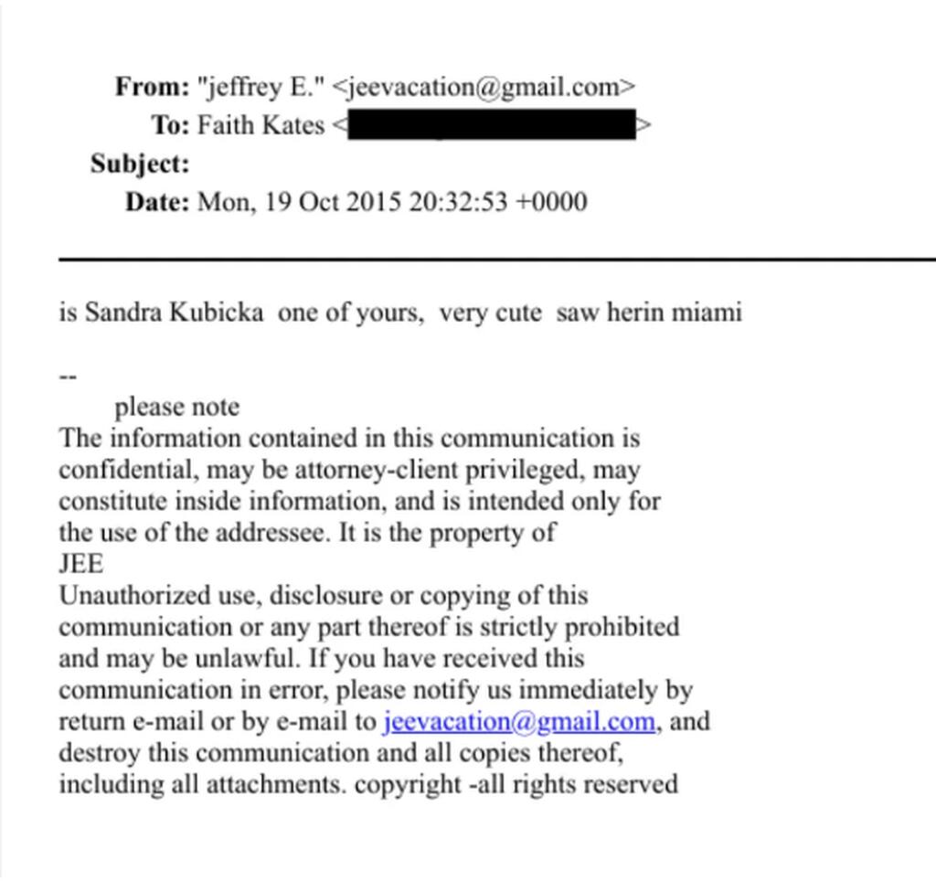 Ujawniony e-mail z 19 października 2015 roku 