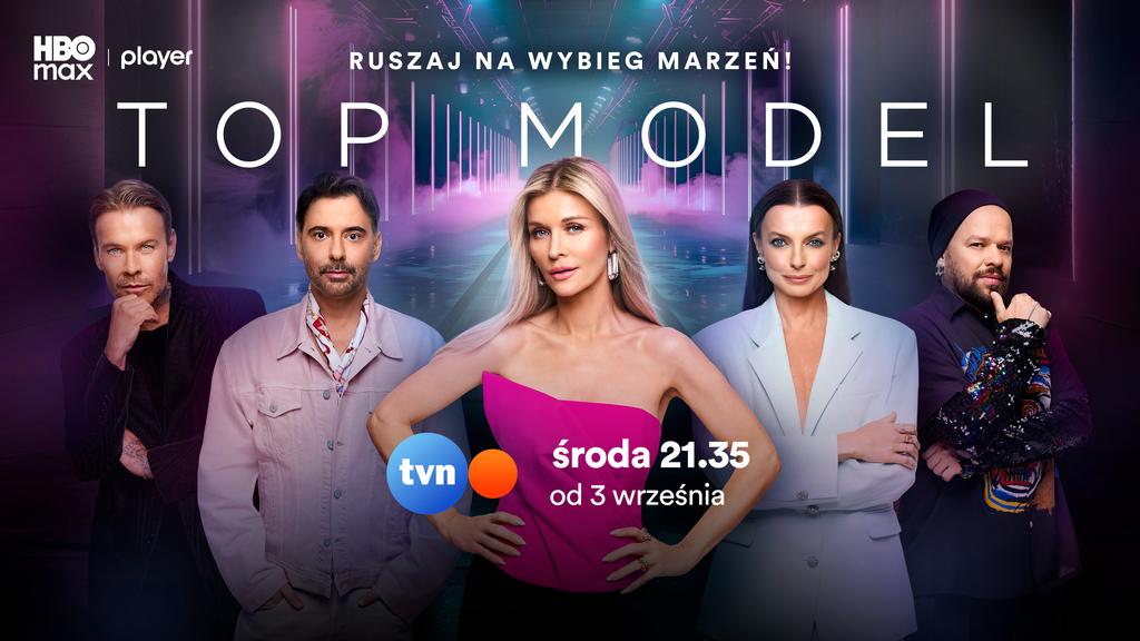 Top Model sezon 14.: Dawid Woliński, Marcin Tyszka, Joanna Krupa, Kasia Sokołowska, Michał Piróg