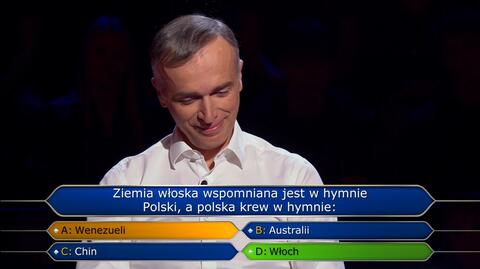 Milionerzy: Radek wykorzystał pierwsze koło przy pytaniu za ćwierć miliona. Chwilę później stracił 210 tysięcy