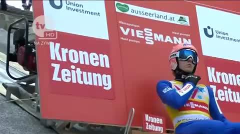 Loty narciarskie Bad Mitterndorf: skok Dawida Kubackiego w drugiej serii