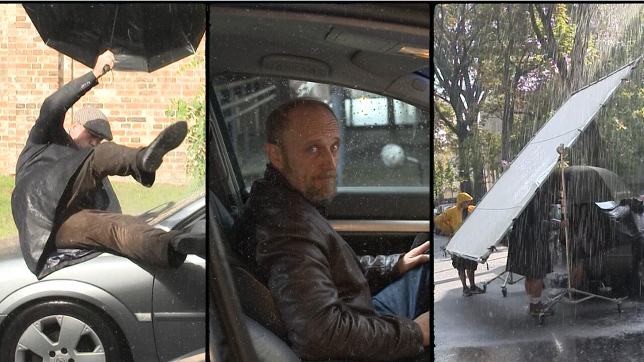 Sztuczny deszcz i widowiskowa praca kaskaderów. Poznaj sekrety filmowców. Zobacz kulisy serialu "Zmora"