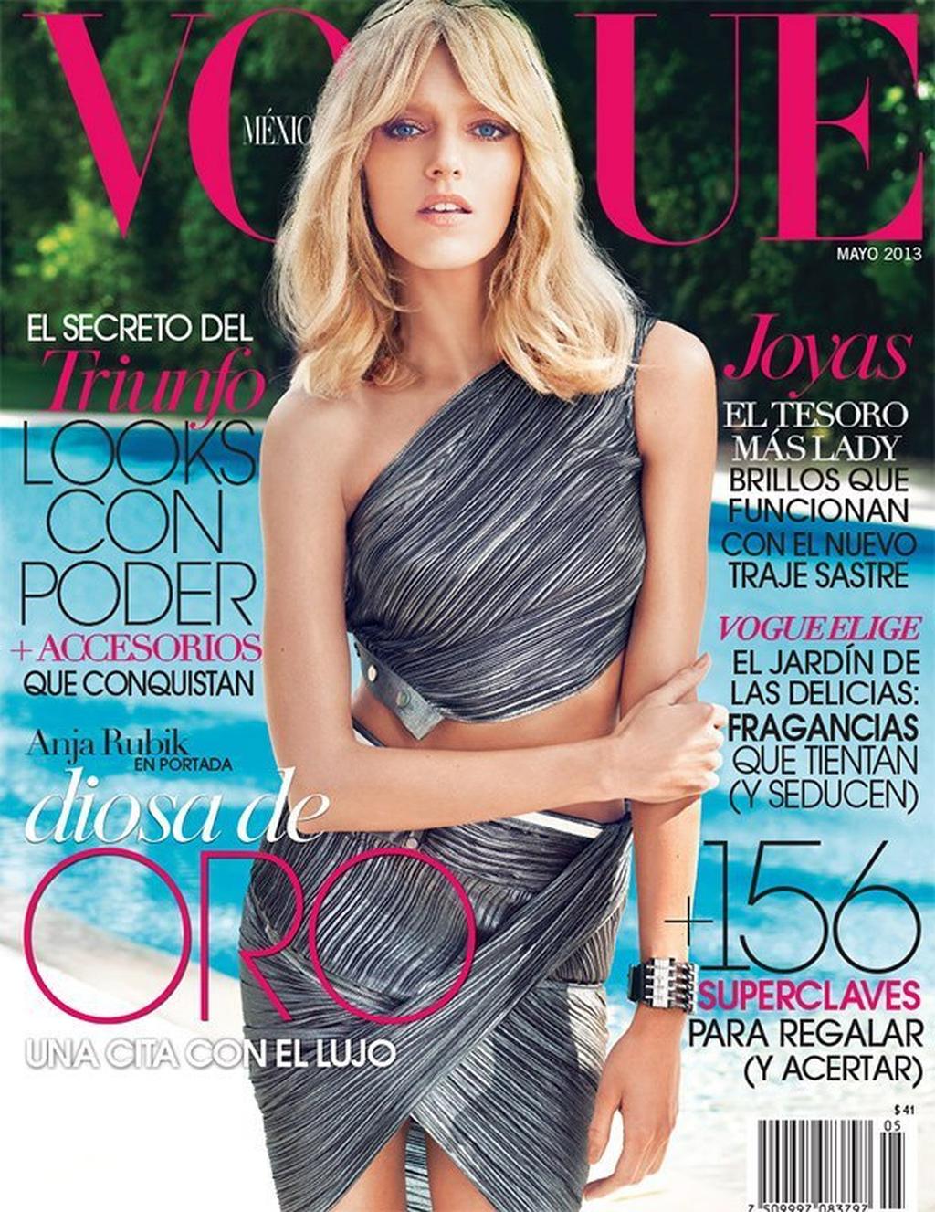 Anja Rubik na okładce "Vogue Mexico"