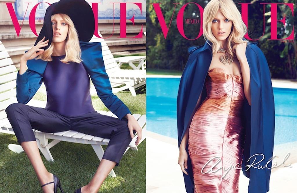 Anja Rubik na okładce "Vogue Mexico"