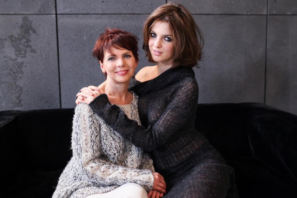 Justyna z mamą