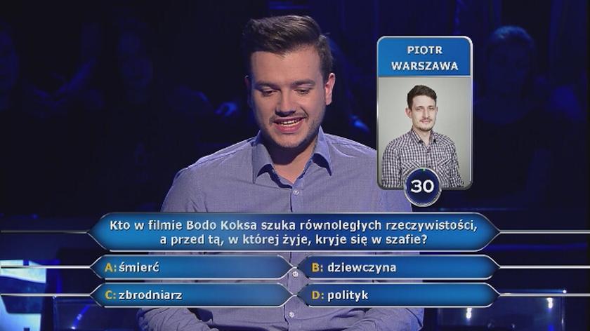 Zobacz fragment "Milionerów". Oglądaj cały odcinek w player.pl!