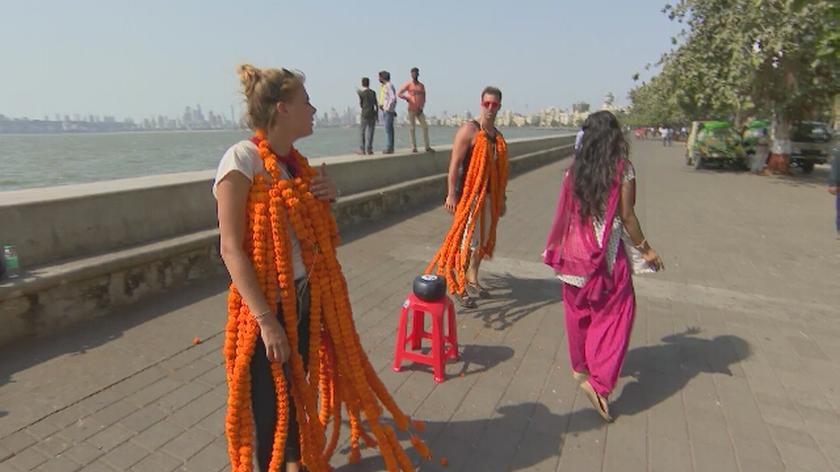 Uczestnicy uczyli się bollywoodzkiego tańca. Zobaczcie Martę i Staszka w akcji.