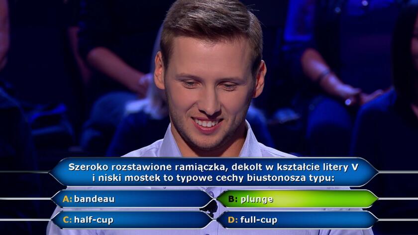 Milionerzy: Rafał podziękował za grę przy pytaniu za pół miliona. Pokonały go biustonosze